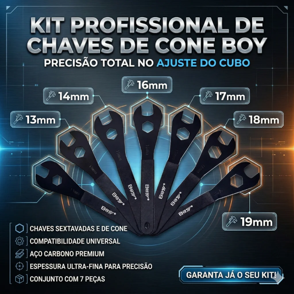 KIT CHAVE BOY 7 MEDIDAS CONE 13/14/15/16/17/18/19