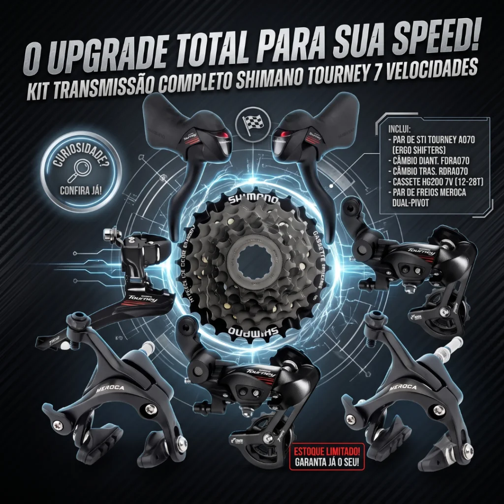 KIT TRANSMISSAO SHIMANO TOURNEY 7 VELOCIDADES