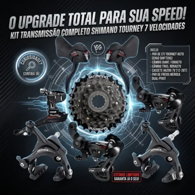 KIT TRANSMISSAO SHIMANO TOURNEY 7 VELOCIDADES