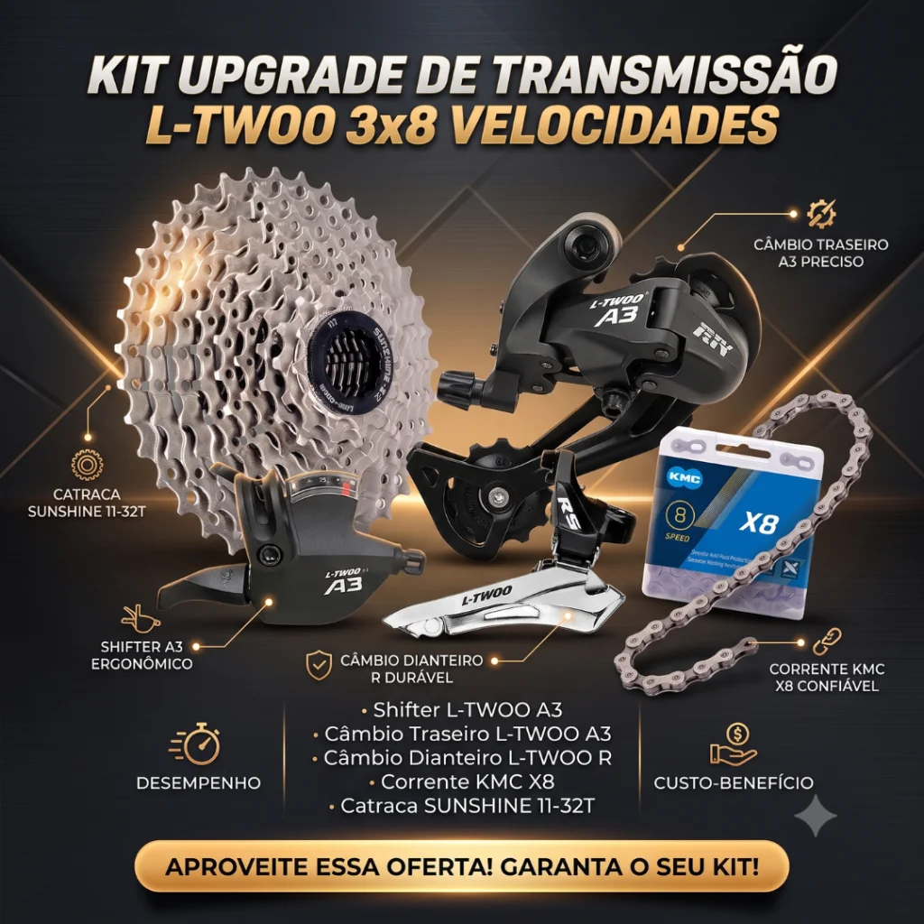 KIT TRANSMISSAO L-TWOO 3*8 VELOCIDADES 