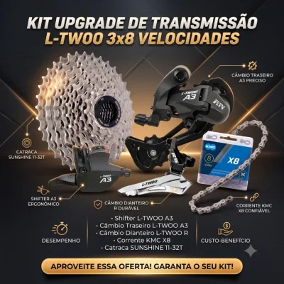 KIT TRANSMISSAO L-TWOO 3*8 VELOCIDADES 