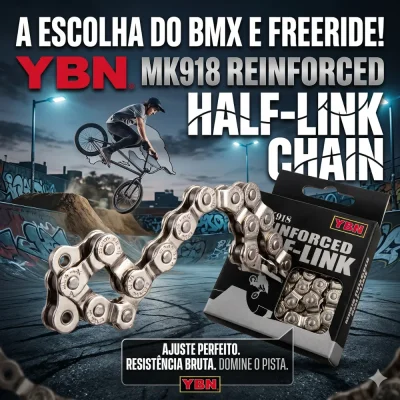 CORRENTE YBN HALF-LINK MK918 102ELLOS FREERIDER & BMX