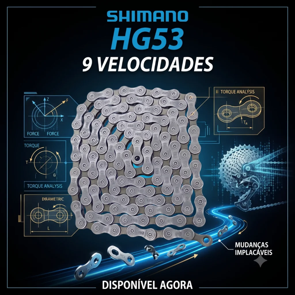 CORRENTE SHIMANO HG53 9 VELOCIDADES
