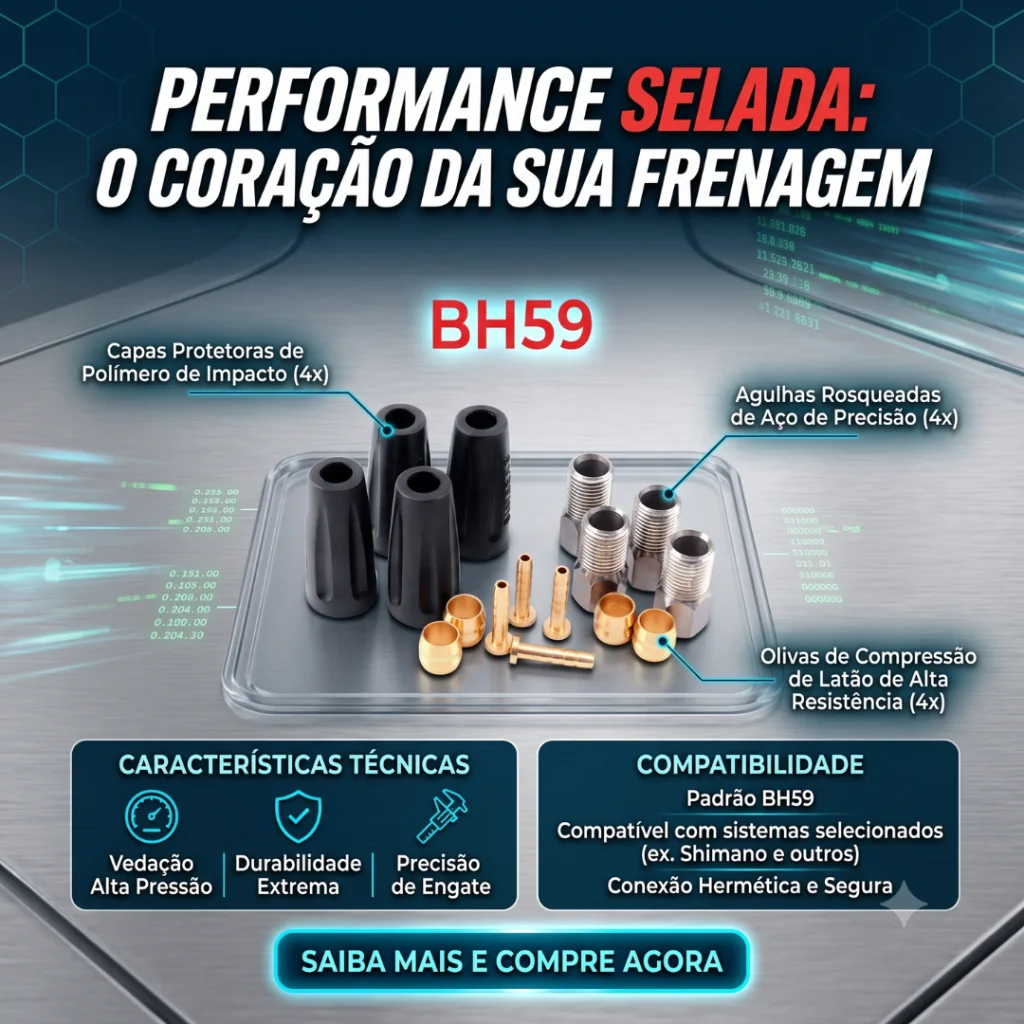KIT TERMINAL + OLIVA FREIO HIDRAULICO BH-59