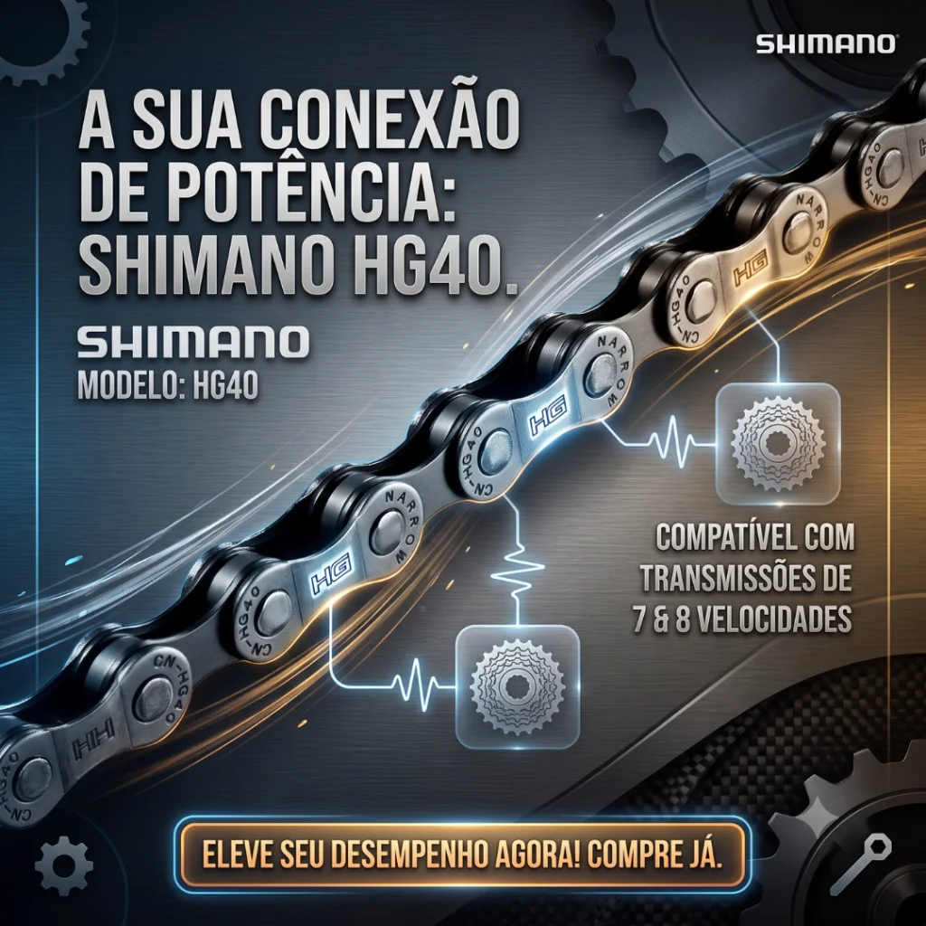 CORRENTE SHIMANO HG40 7 & 8 VELOCIDADES