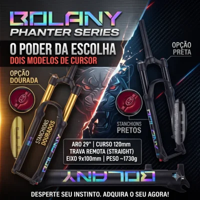 SUSPENSAO BOLANY PHANTER RETO 120MM 9MM TRAVA GUIDAO 