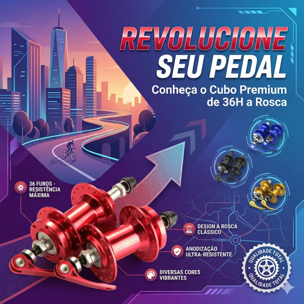 JOGO CUBO ALUMIN PREMIUM A ROSCA 36H VARIAS CORES