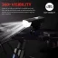 KIT LANTERNA E SINALIZADOR BICYCLE LIGHT 300 LUMENS 