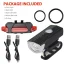 KIT LANTERNA E SINALIZADOR BICYCLE LIGHT 300 LUMENS 