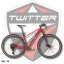 BICICLETA MTB TWITTER WARRIORS CARBONO R29 SIZE L & M- RED