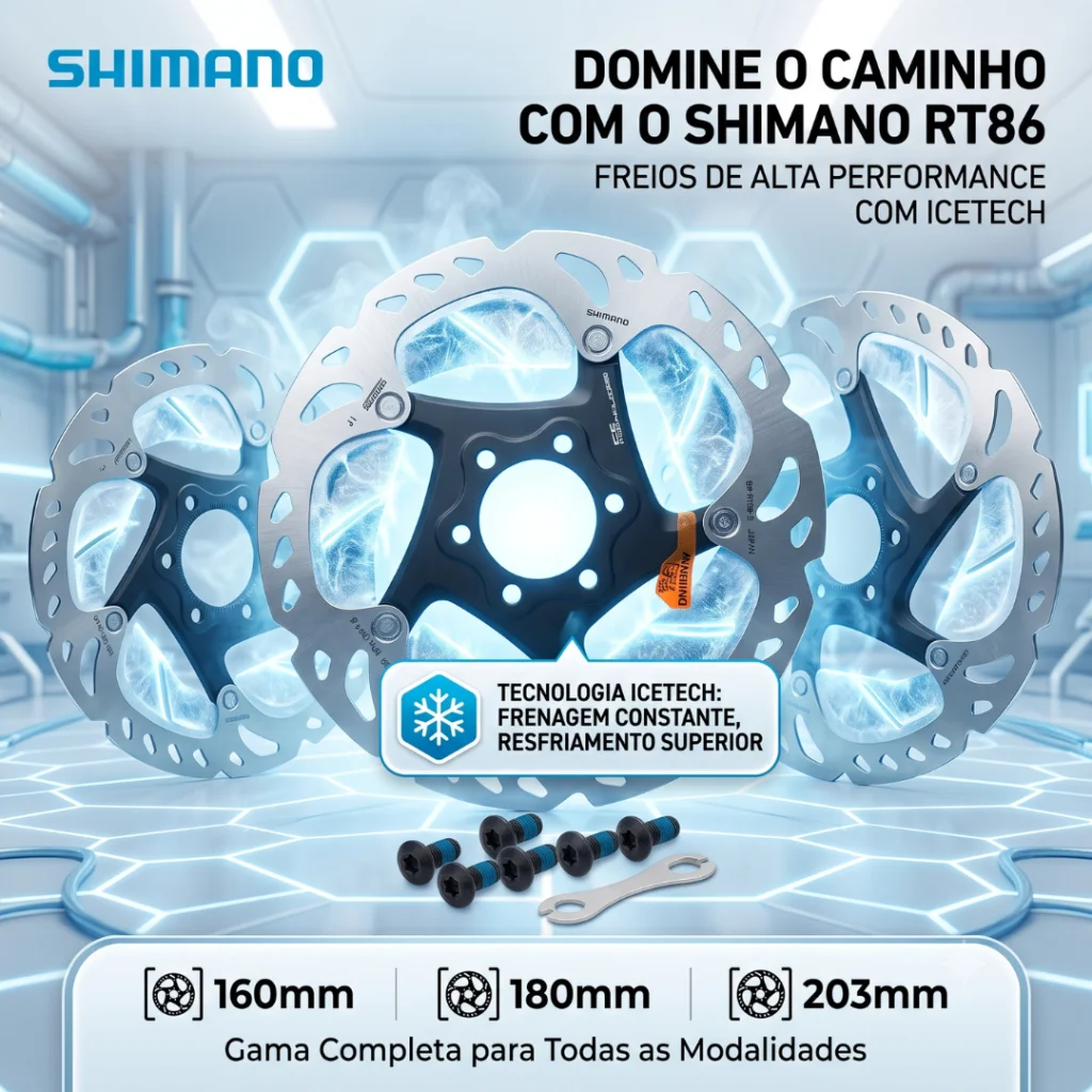 DISCO DE FREIO SHIMANO RT86 ICETECH 3 MODELOS 