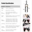 SUSPENSAO RETO BOLANY B 120MM 9MM - BLACK