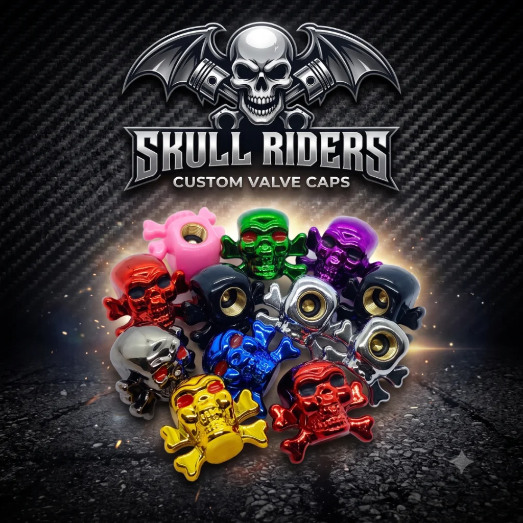 TAMPA SKULL RIDERS PARA CAMARA BICO AV VARIAS CORES