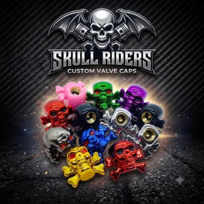 TAMPA SKULL RIDERS PARA CAMARA BICO AV VARIAS CORES