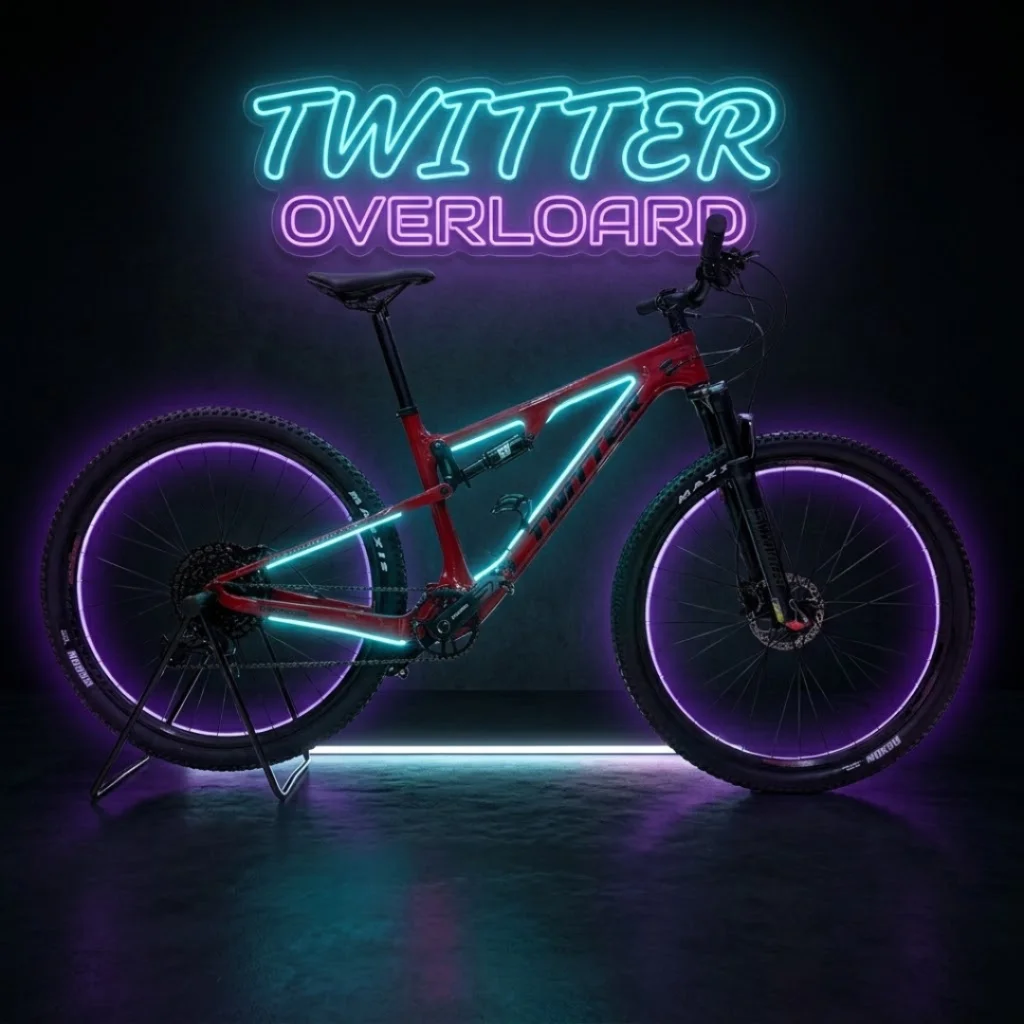 BICICLETA TWITTER OVERLORD FULL MTB R29 SIZE L & M - RED